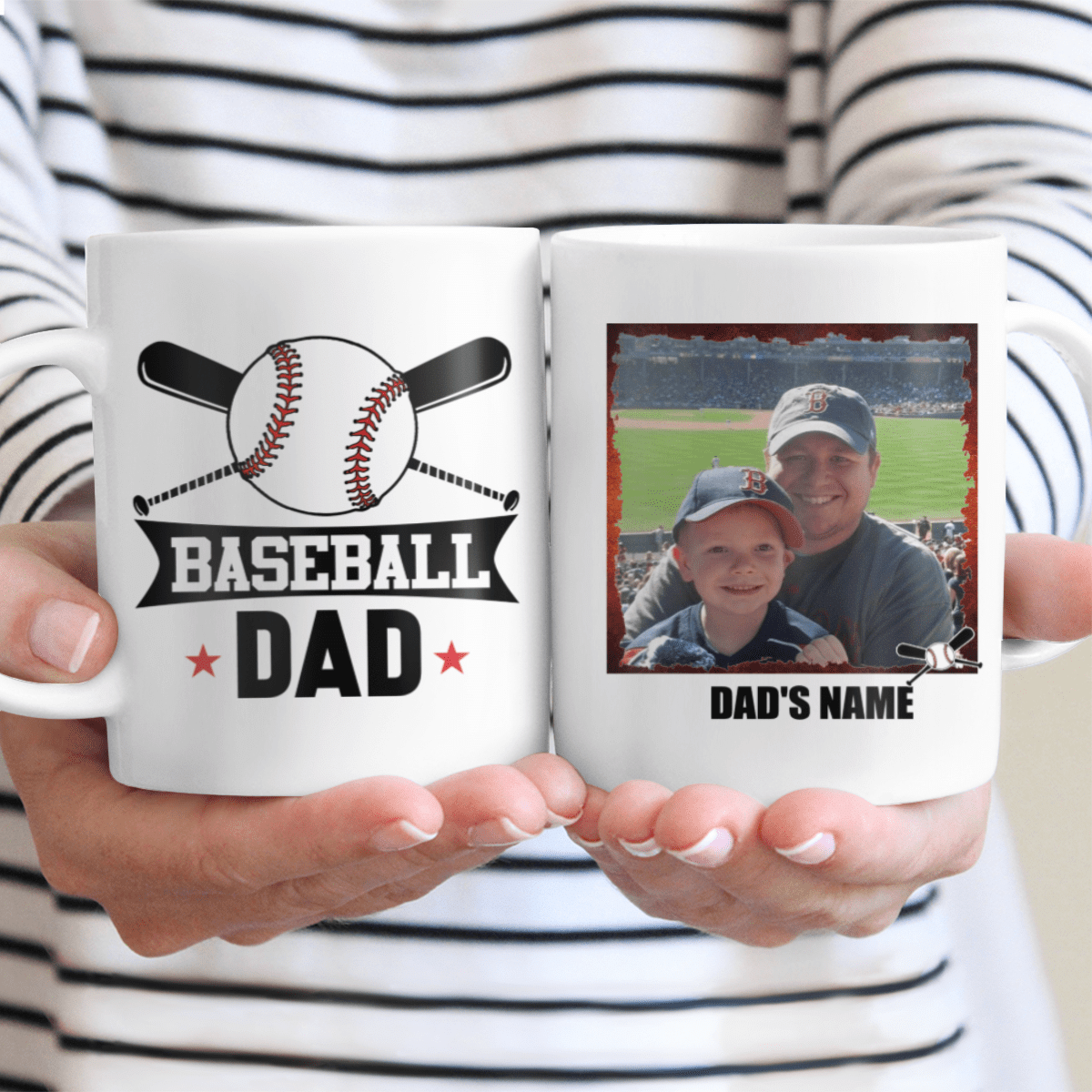 Gifts for Baseball Dad Custom Photo Mug Personalized Gift