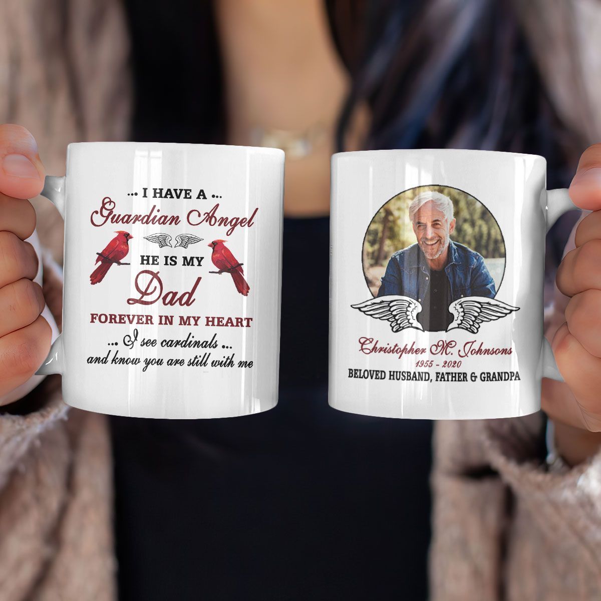 Personalized Memorial Gifts Cardinal Heaven Quotes I Have A Guardian Angel