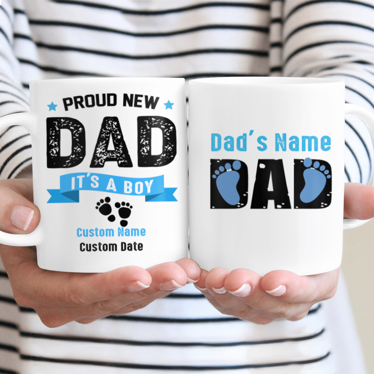 It's A Boy Proud New Dad Personalized Mug