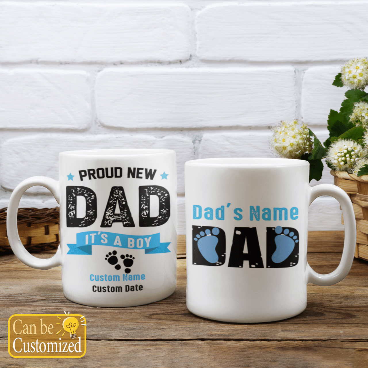 It's A Boy Proud New Dad Personalized Mug
