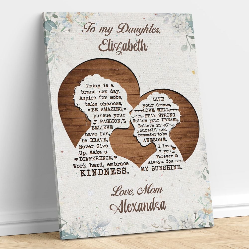 Personalized Canvas To My Daughter You Are My Sunshine Gifts From Mom