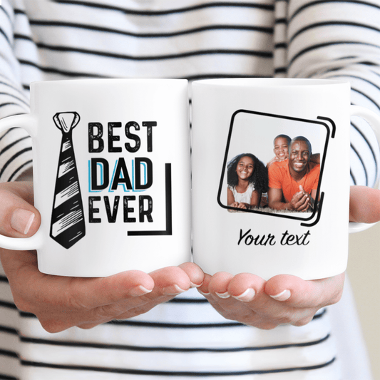 Best Dad Ever Custom Name And Photo Mug Personalized Gift
