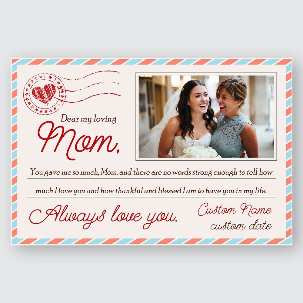 Personalized Gift For Mom Wall Art You Gave Me So Much Letter Style