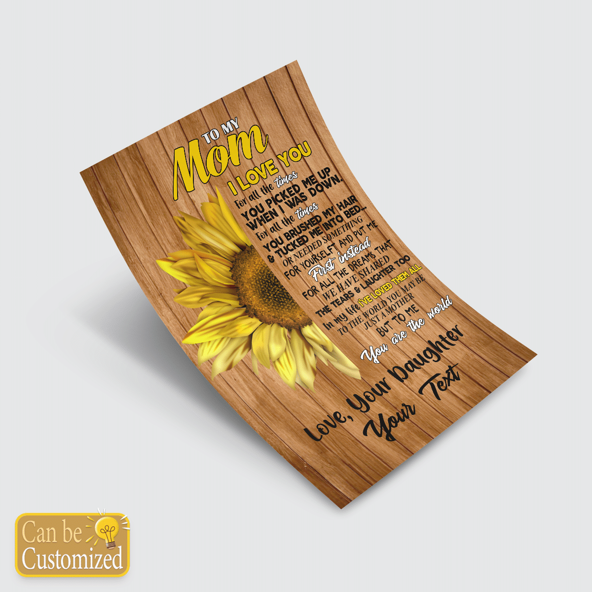 Gifts To My Mom Custom Name From Daughter Meaningful Quotes