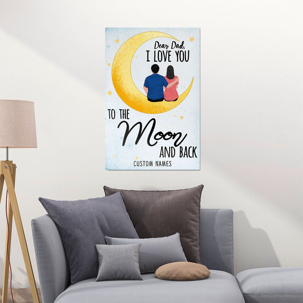 Gifts From Daughter I Love You To The Moon And Back Custom Poster