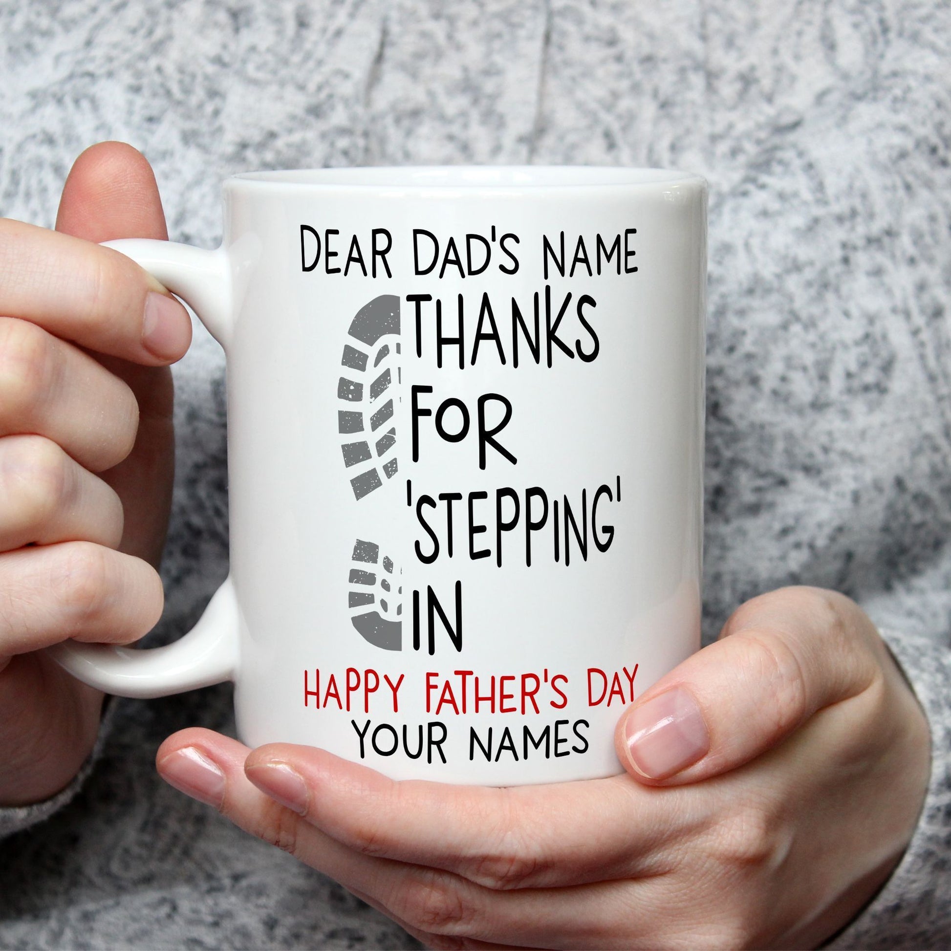 Gifts for Stepdad Thanks For Stepping In Mug Custom Gift