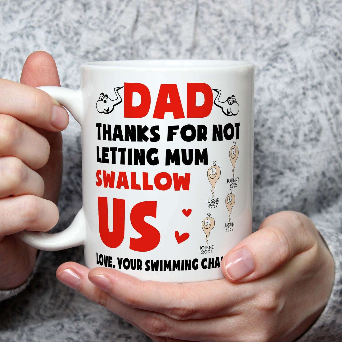 Gifts Dad Thanks For Not Letting Mum Swallow Mug Dad Of 4 Kids
