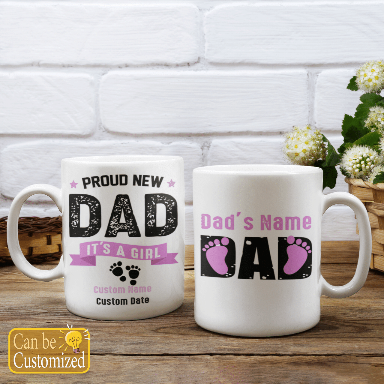 Gifts For New Dad It's A Girl Proud New Dad Personalized Mug Gifts Idea