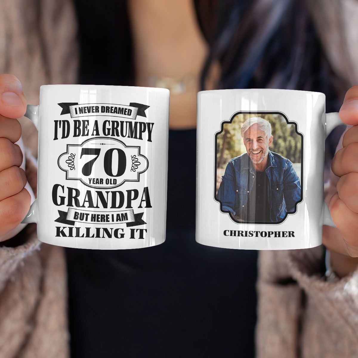 Personalized Mug Birthday Gifts I neve Dreamed I'd Be A Grumpy Funny Custom