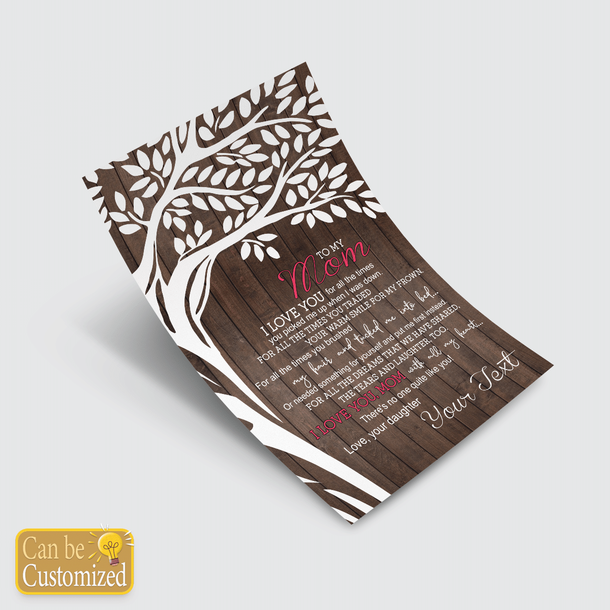 To My Mom Custom Name Poster Wall Art Personalized Gift