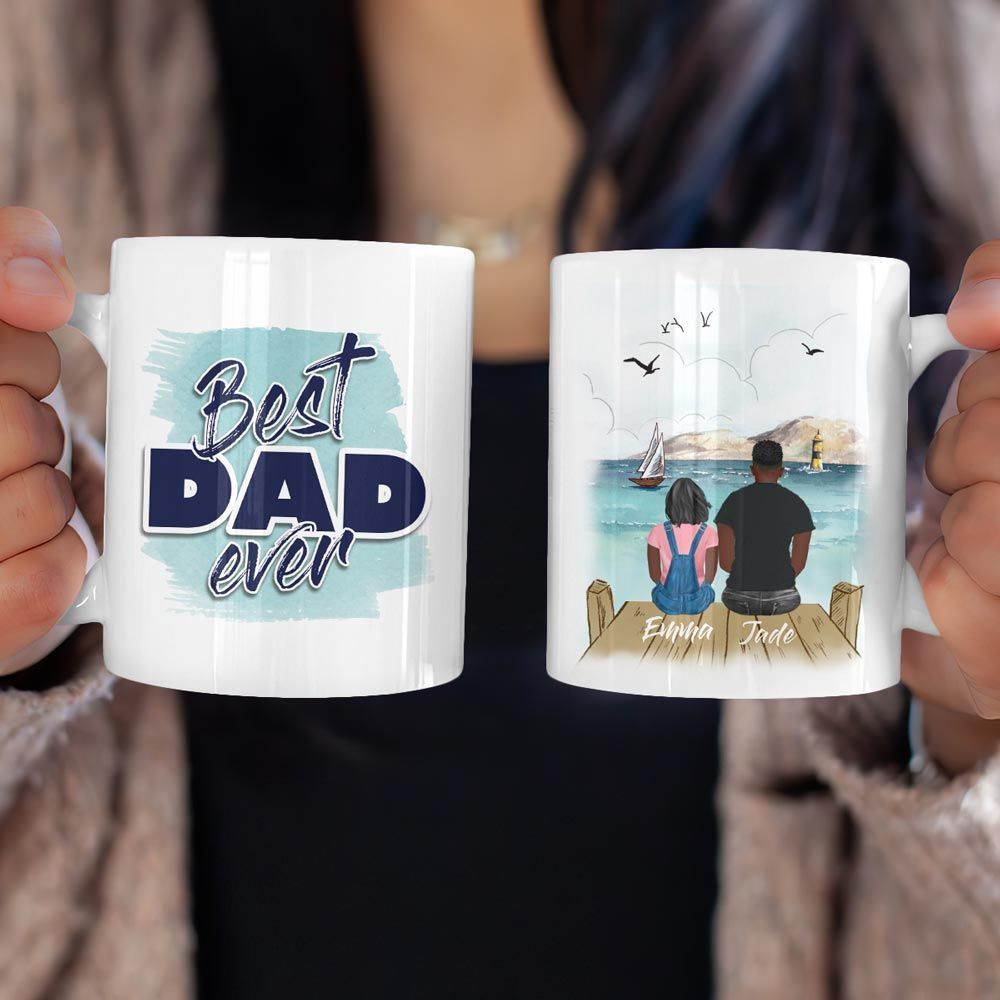 Gifts for Dad from Daughter Best Dad Ever Personalized Mug