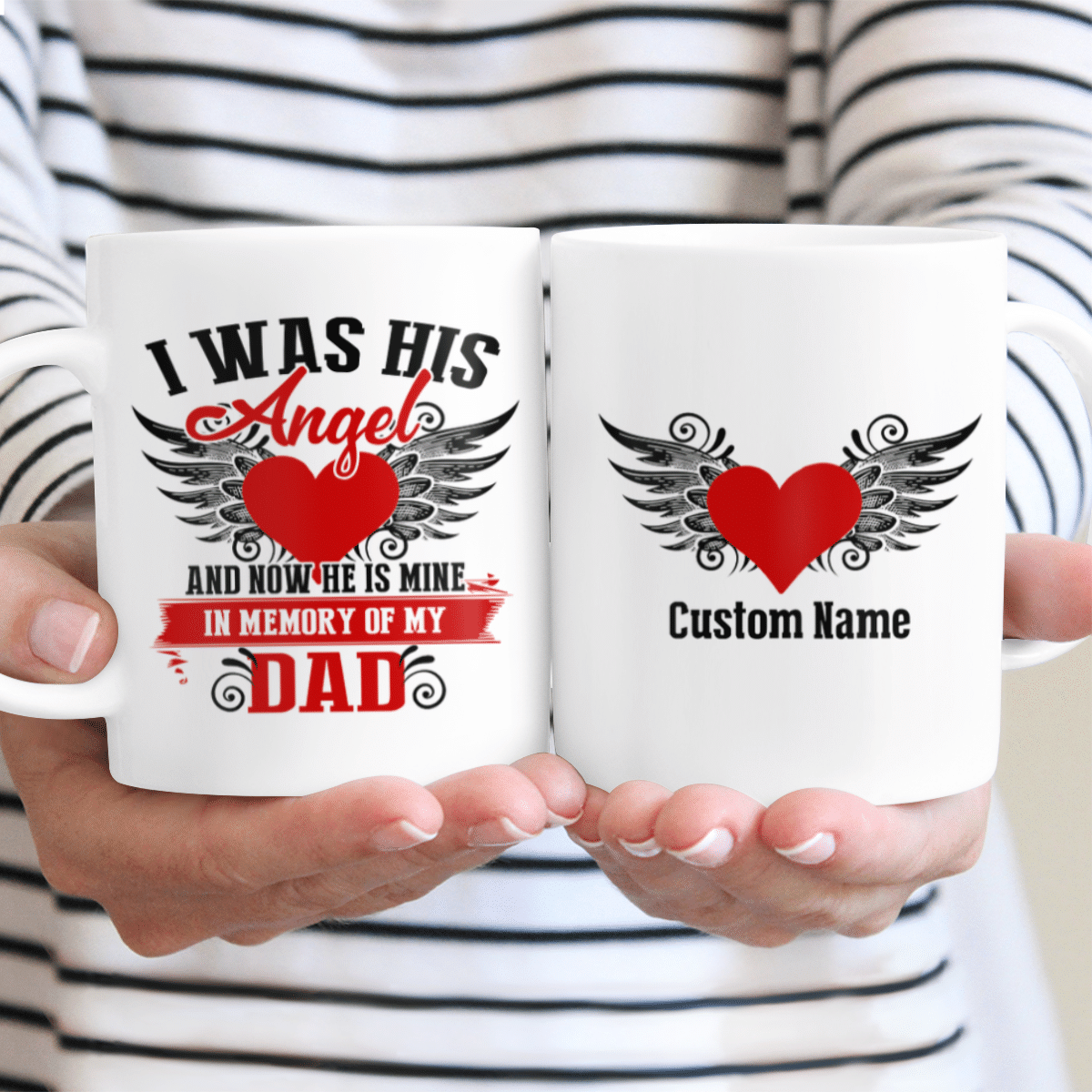 Memorial Gifts For Dad I Was His Angel Now He Is Mine In Memory Meaningful Quotes