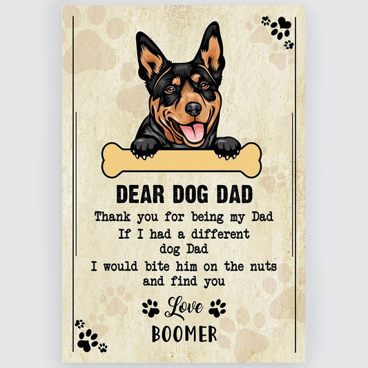 Gifts for Dog Dad Funny Custom Poster Wall Art Gift Idea