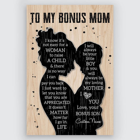 Personalized Gifts To My Bonus Mom From Son Poster Gifts Meaningful Quotes