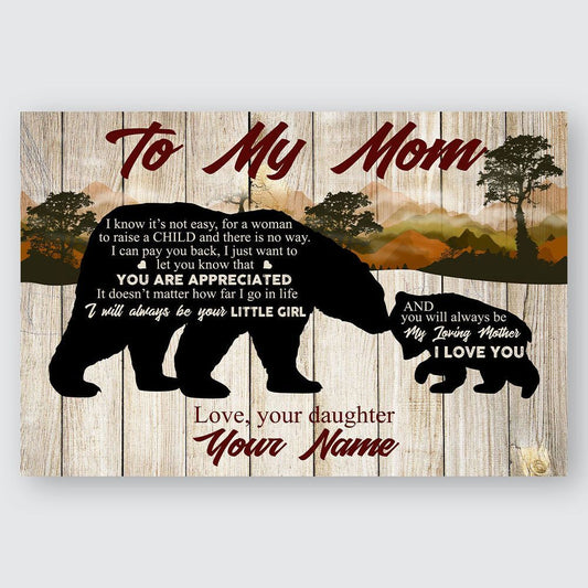 Personalized Gifts To My Mom I Know It's Not Easy Meaningful Quotes Gift From Daughter