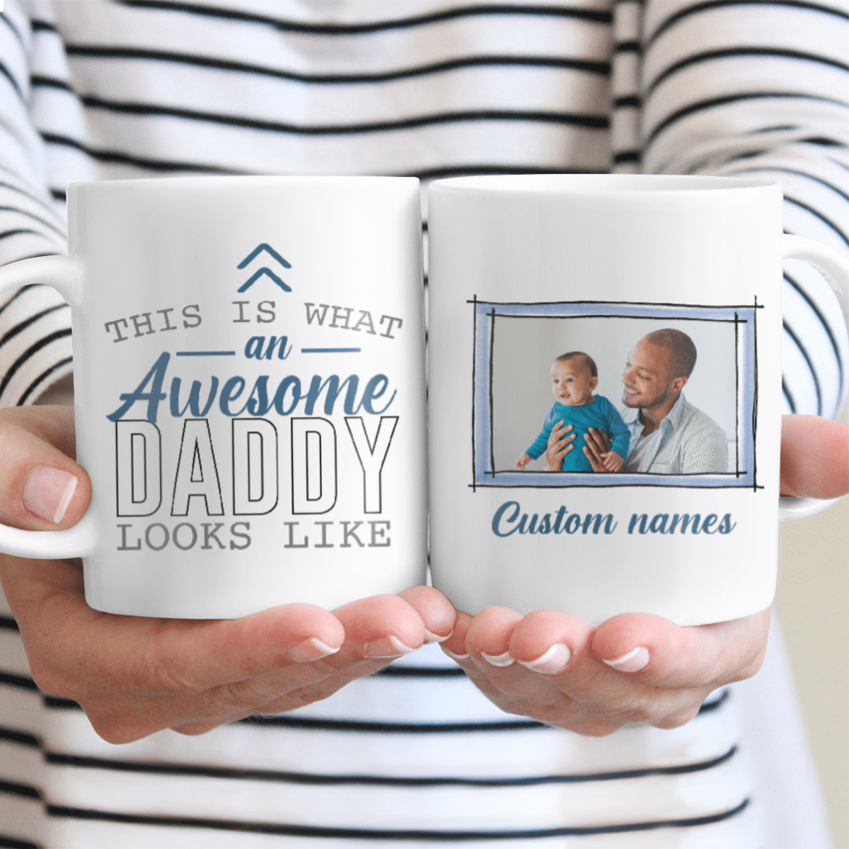 Gift for Dad This Is An Awesome Daddy Looks Like Mug Funny Personalized Gifts