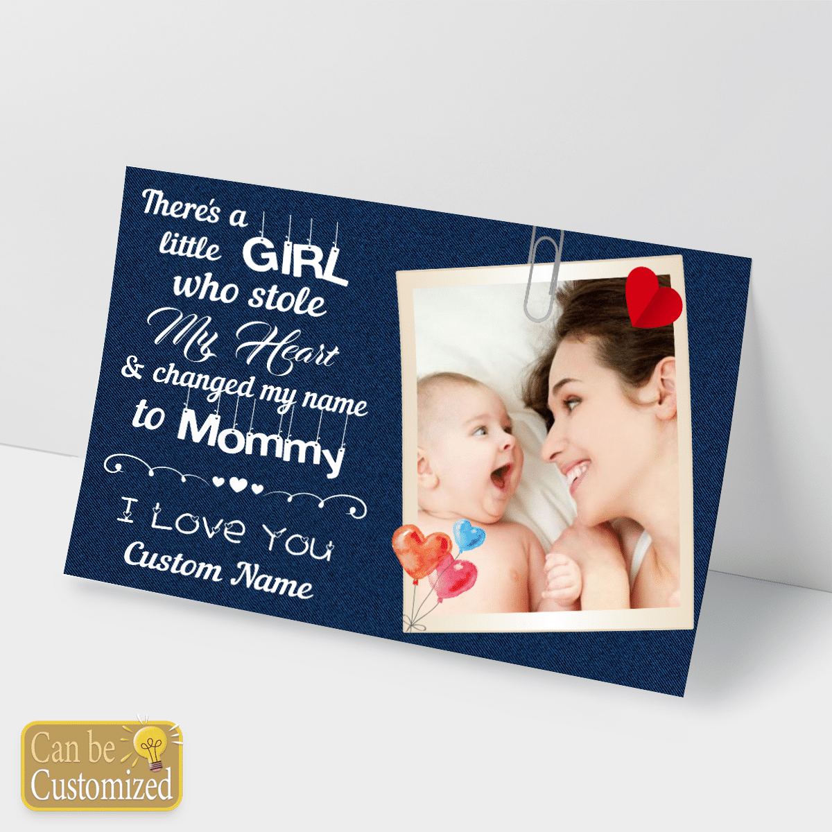 Personalized Gift For Mom Wall Art There's A Little Girl Who Stole My Heart
