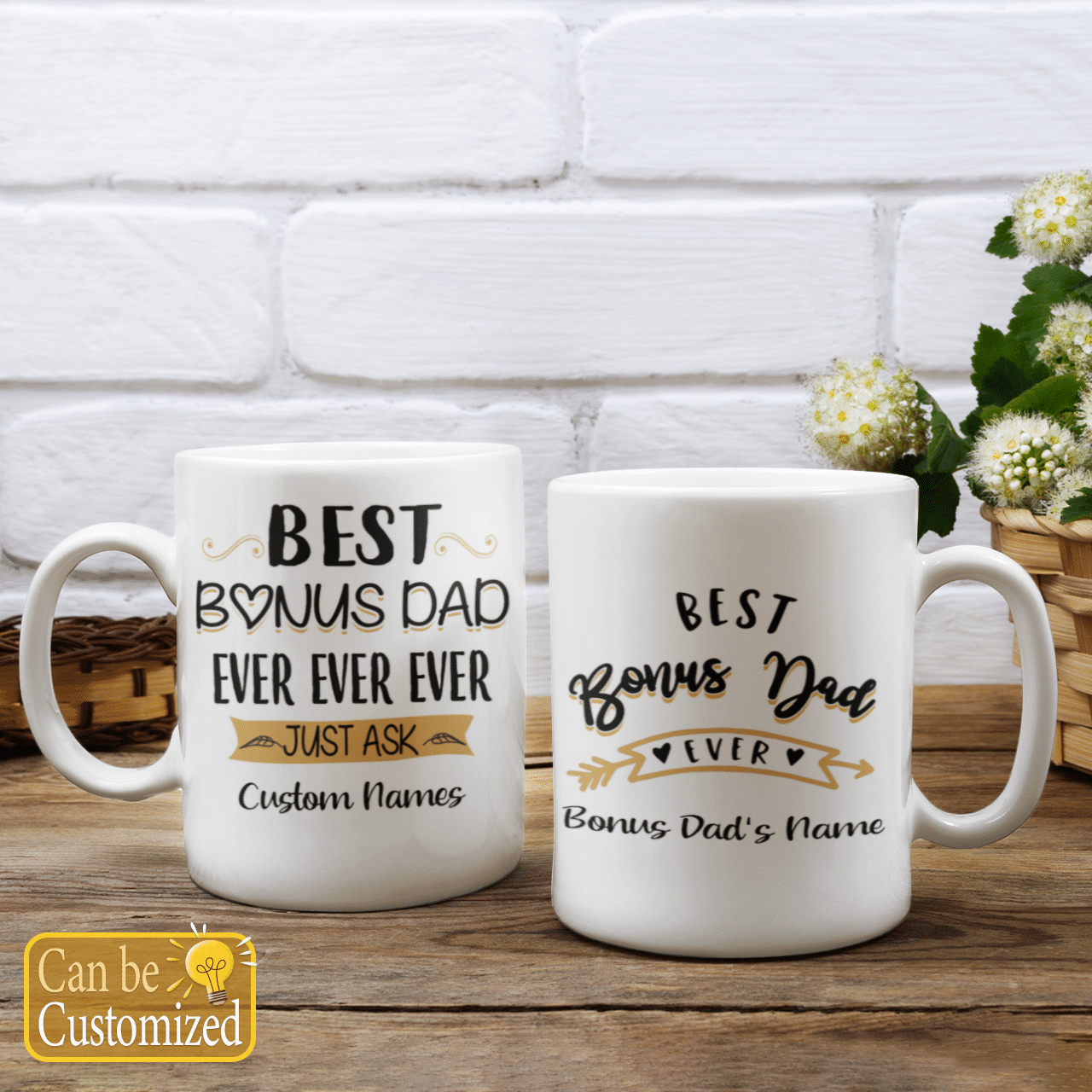 Bonus Dad Gifts Best Bonus Dad Ever Mug Custom Gift for Stepdad