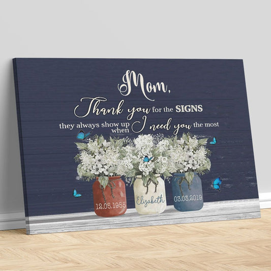 Personalized Wall Art In Loving Memory Thank You For The Signs Custom Name and Date