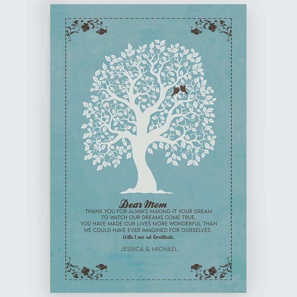 Gifts for Mom Dad Meaningful Quote Wall Art Family Personalized Gifts