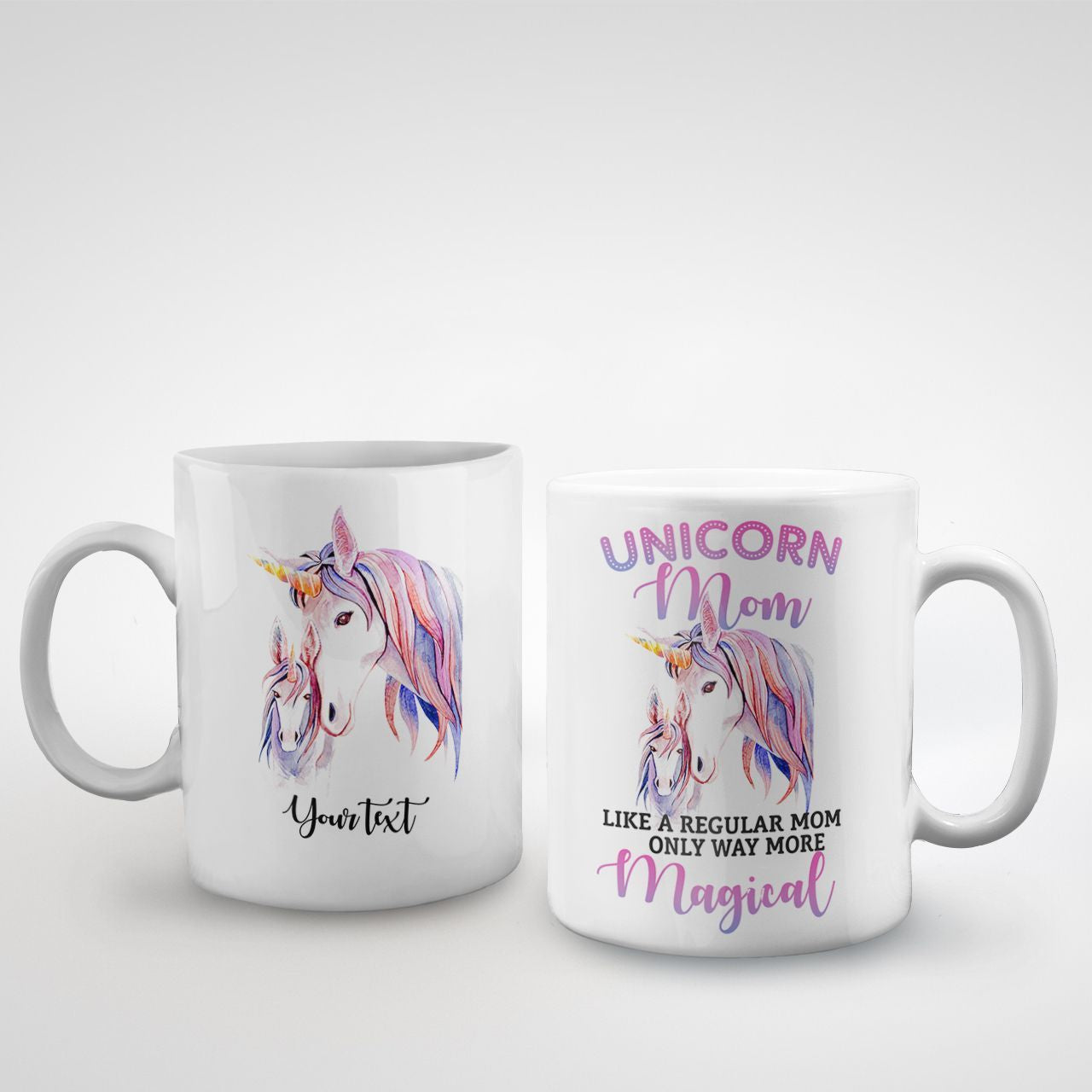 Unicorn Mom Custom Name Mug