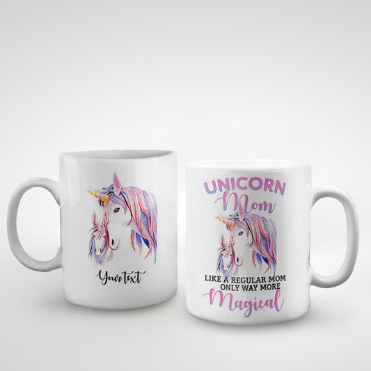 Unicorn Mom Custom Name Mug
