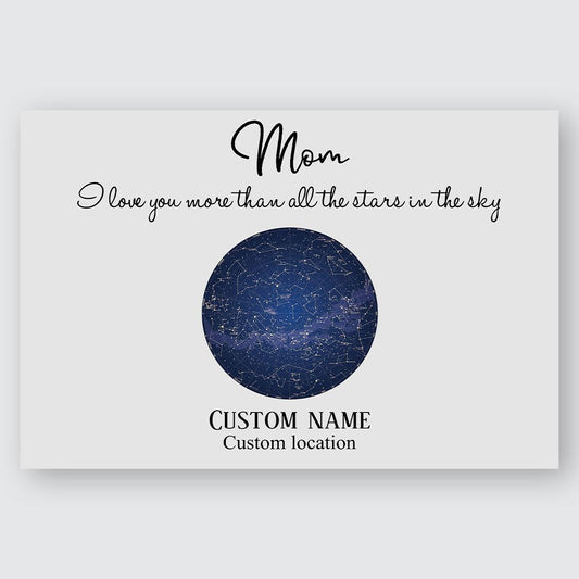 Personalized Gift For Mom 1 Constellation Map Wall Art