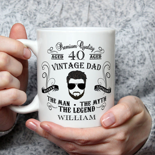 Gifts for Dad Vintage Dad The Man The Myth The Legend Mug Personalized Gifts