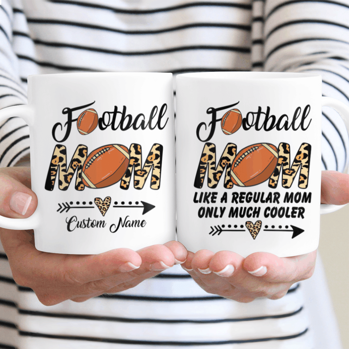 Football Mom Custom Name Mug Like A Regular Mom Only Much Cooler
