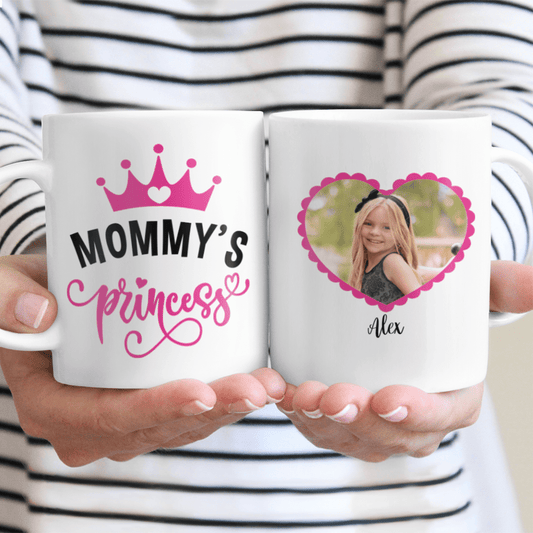 Personalized Mug Gifts For Daughter Mommy Princess Custom Photo and Name