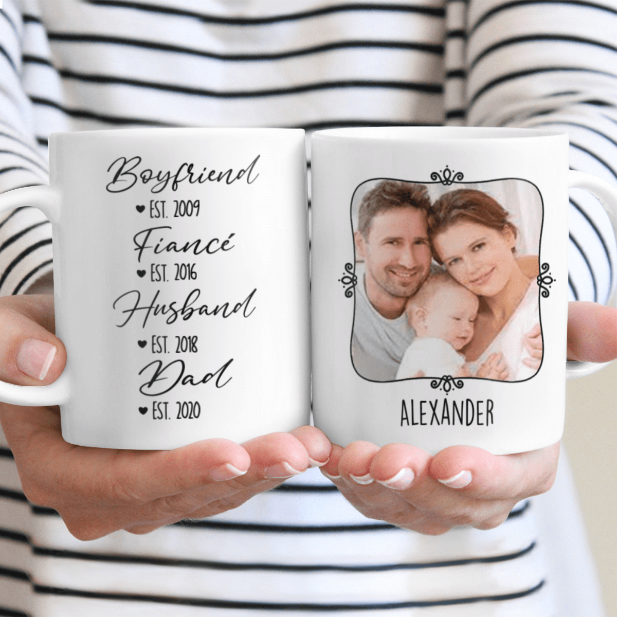 Personalized Coffee Mug Wedding Anniversary Boyfriend Fiance Husband Dad