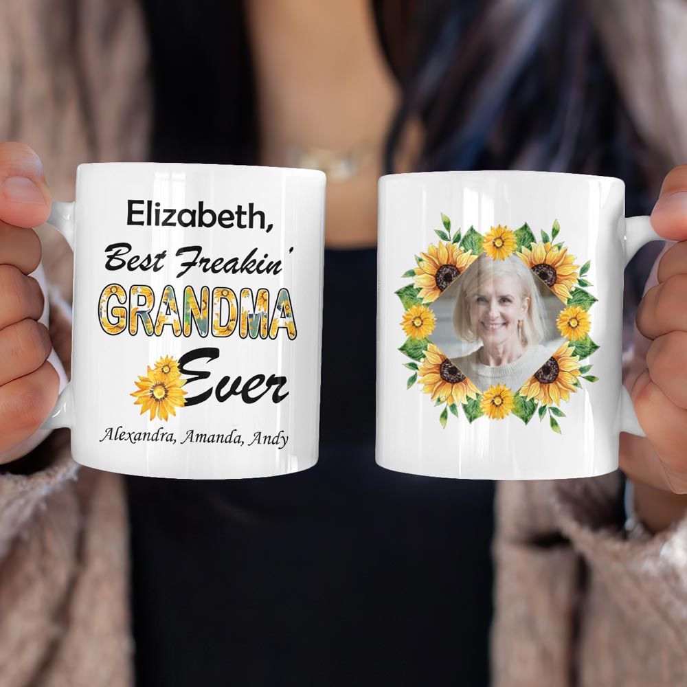 Personalized Coffee Mug Gifts For Mom Grandma Best Freaking Sunflower Gifts Idea