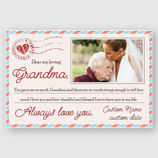 Personalized Gift For Grandma Wall Art You Gave Me So Much Letter Style