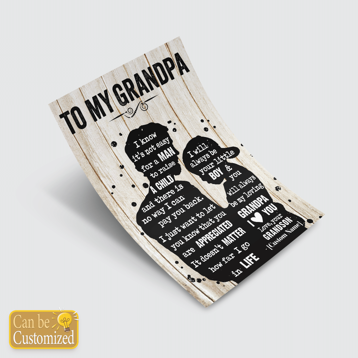 Gifts For Grandpa From Grandson Meaningful Quotes Wall Art