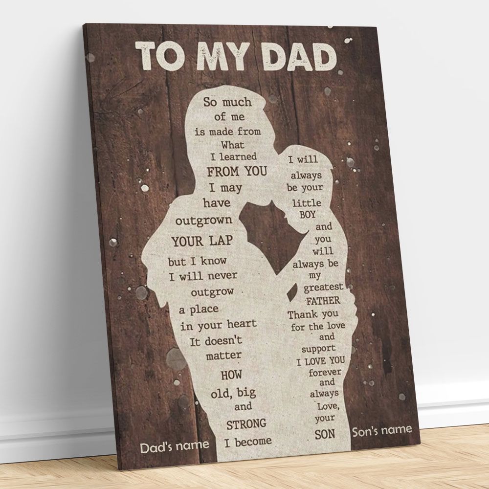 Gifts for Dad from Son Personalized Canvas Wall Art