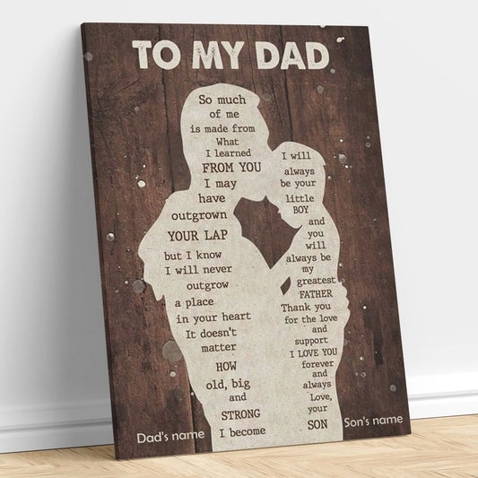 Gifts for Dad from Son Personalized Canvas Wall Art