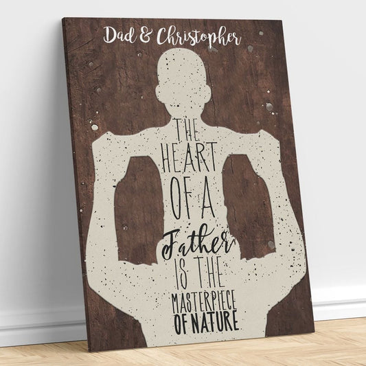 Dad Gifts Dad and Son Wall Art with Meaningful Quote Personalized