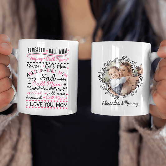 Personalized Gifts for Daughter from Mom Stressed Call Mom Happy Call Mom Mug