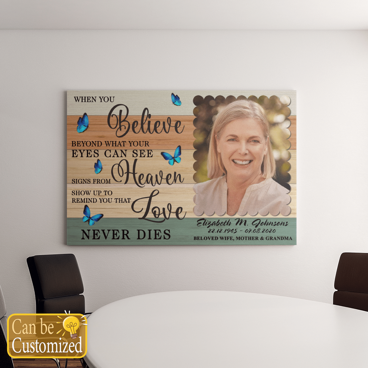 Personalized Memorial Gifts Canvas When You Believe Beyond What Your Eyes Can See
