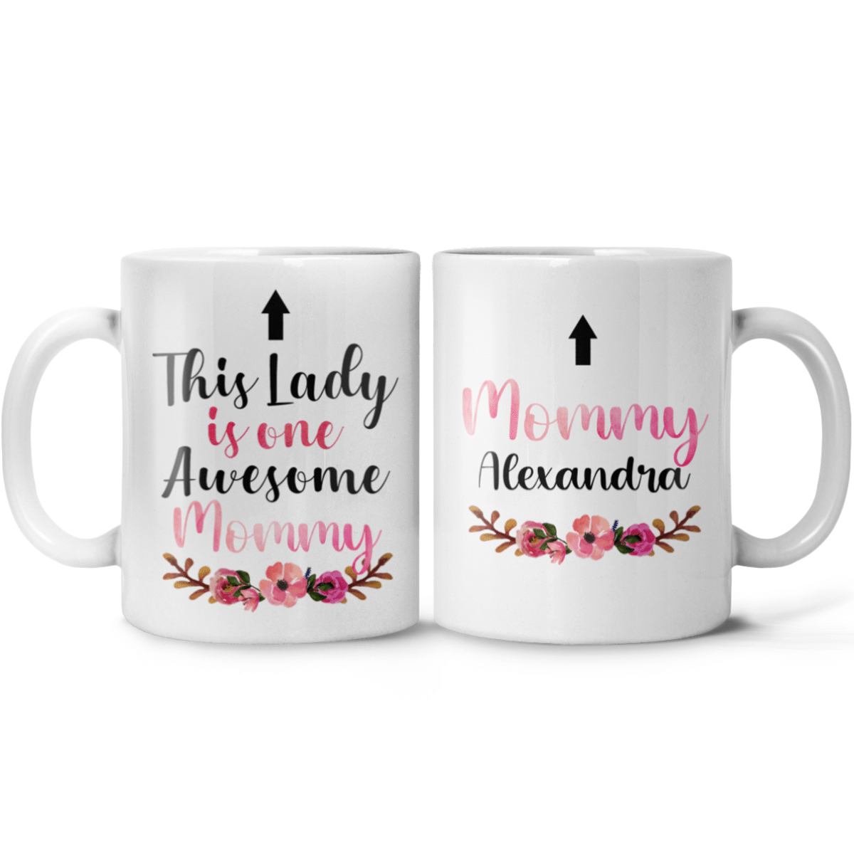 Gifts for Mom Grandma Aunt Bonus Mom Personalized Mug This Lady Is One Awesome