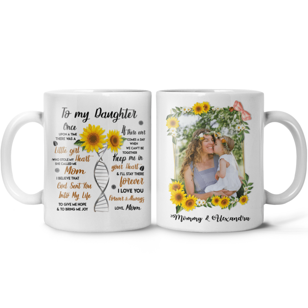 Gifts for Daughter Granddaughter Niece Personalized Mug With Meaningful Quote