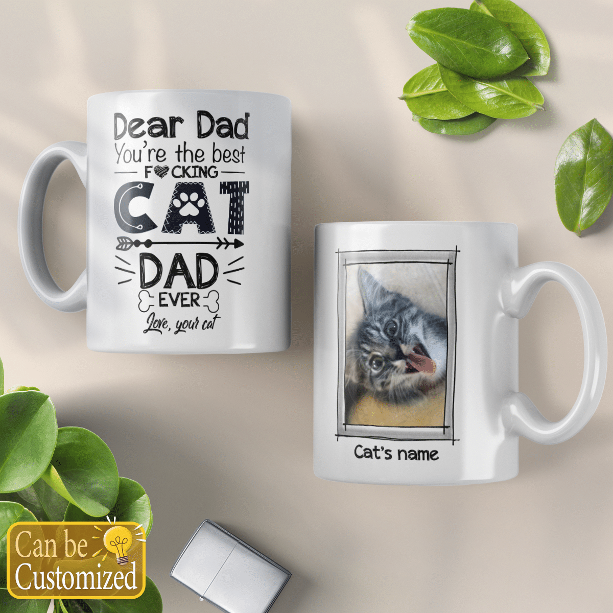 Personalized Gifts for Dog Dad Dog Mom Cat Dad Cat Mom Funny Custom Mug