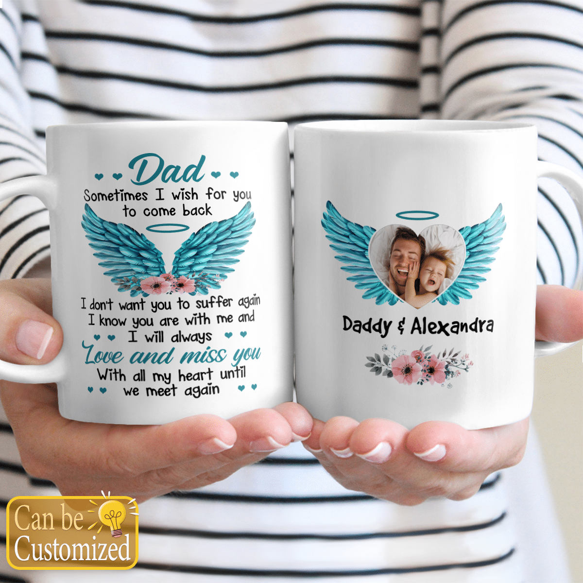 Custom Photo Coffee Mug Remembrance Gifts For Who Loss Of Mom or Dad