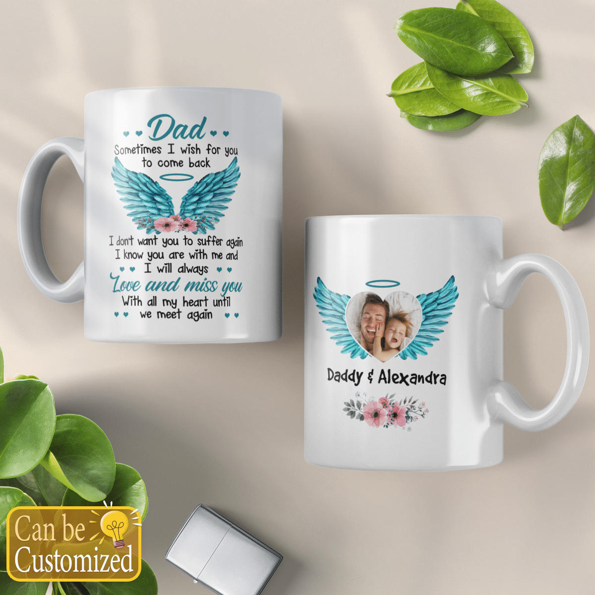 Custom Photo Coffee Mug Remembrance Gifts For Who Loss Of Mom or Dad