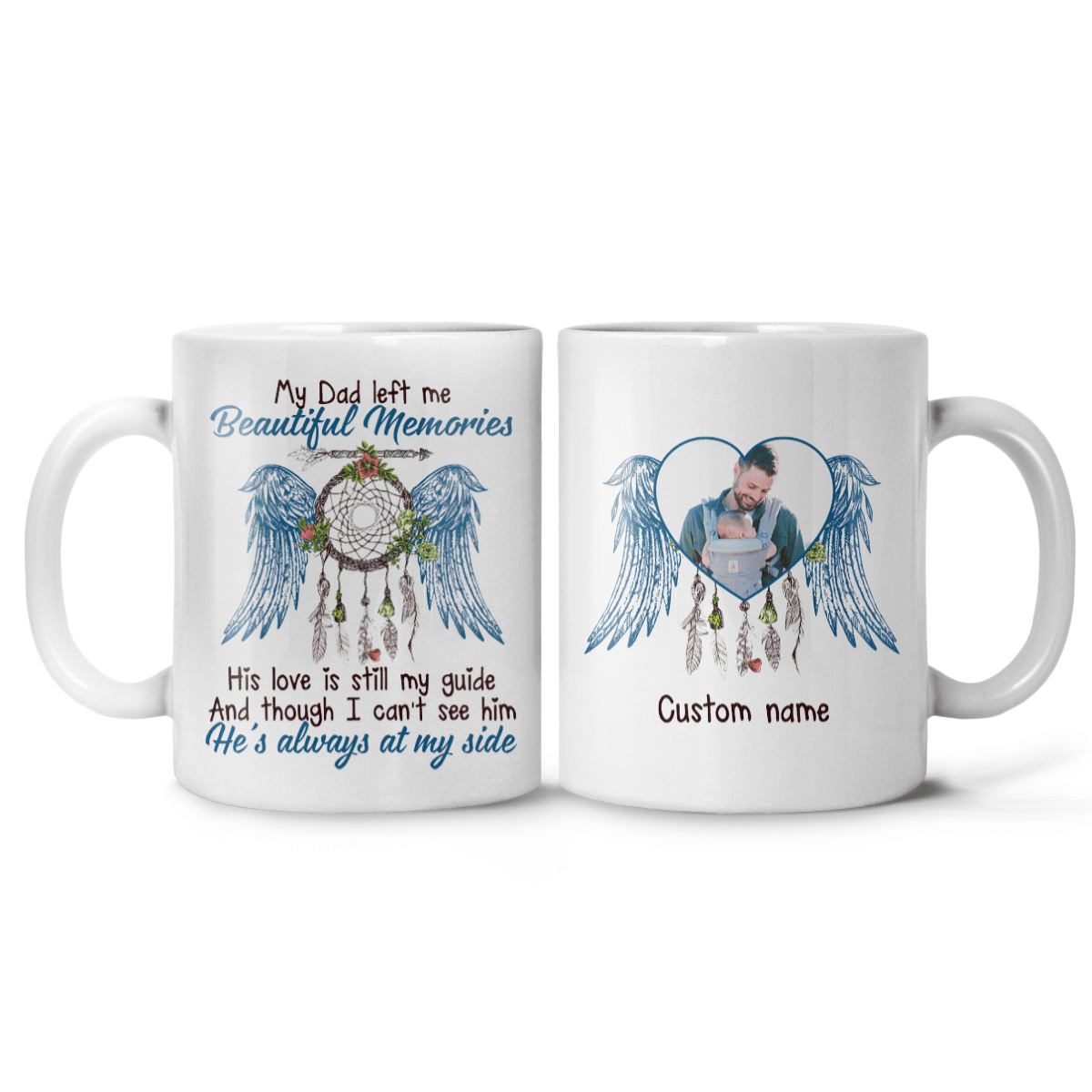 Custom Photo Coffee Mug Memorial Gifts For Who Loss Of Mom or Dad