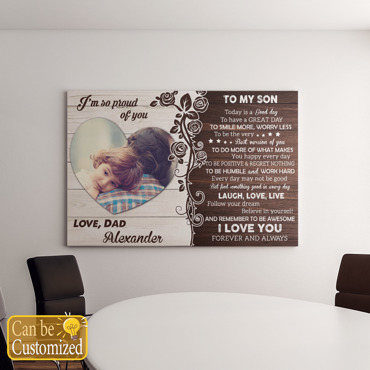Custom Photo Canvas Gifts For Kids From Dad Or Mom I'm So Proud Of You