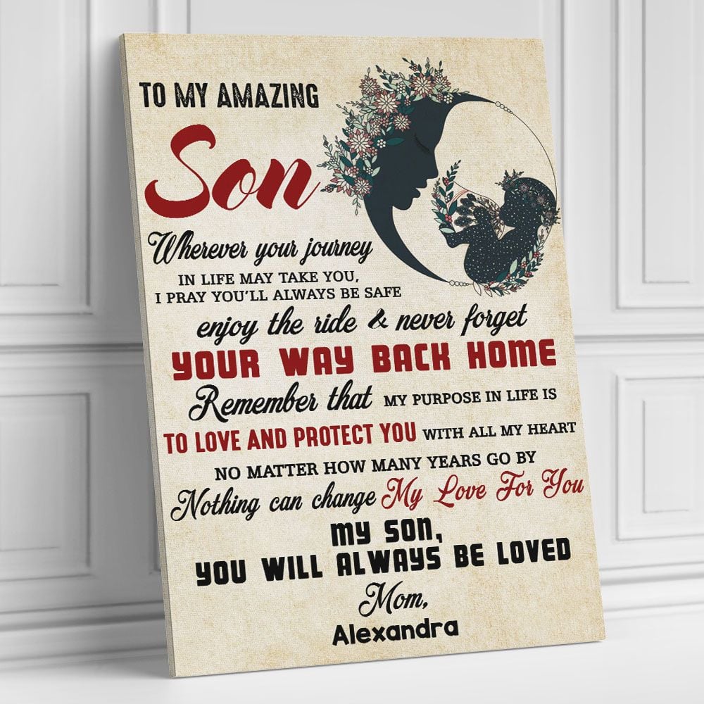 Custom Canvas Gifts For Mom Newborn Baby To Amazing Son or Daughter