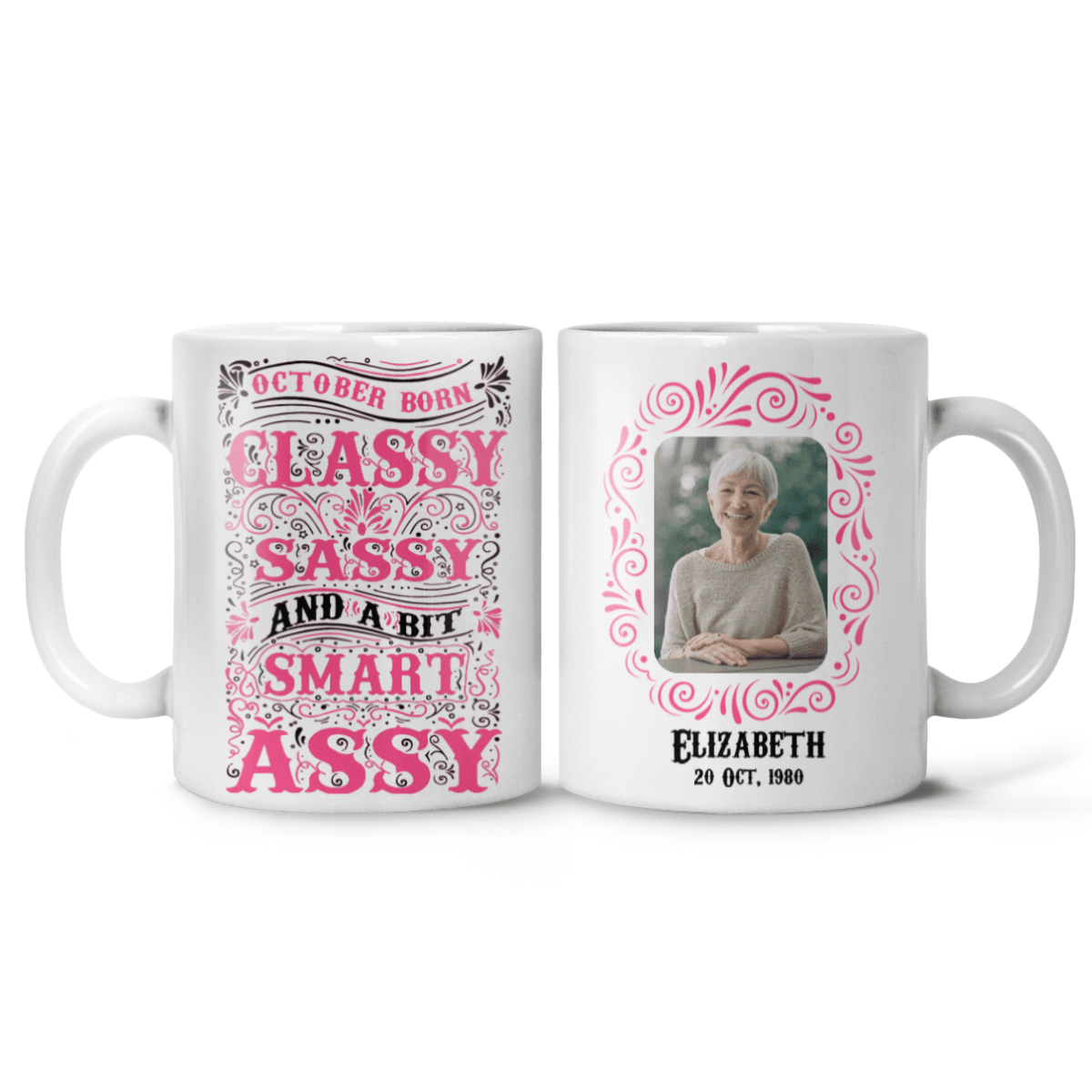 Personalized Photo Mug Classy Sassy And A Bit Smart Assy Birthday Gifts For Mom, Aunt, Grandma