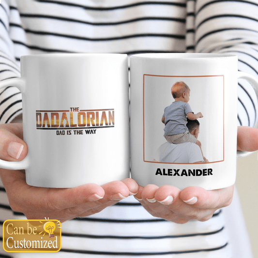 Dadalorian Coffee Mug Custom Photo Dad Is The Way Funny Gifts For Dad