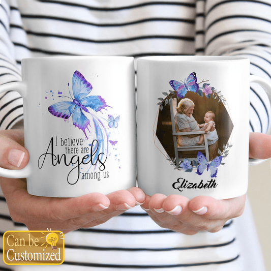 I Believe There Are Angels Among Us Mug Personalized Memorial Gifts Idea